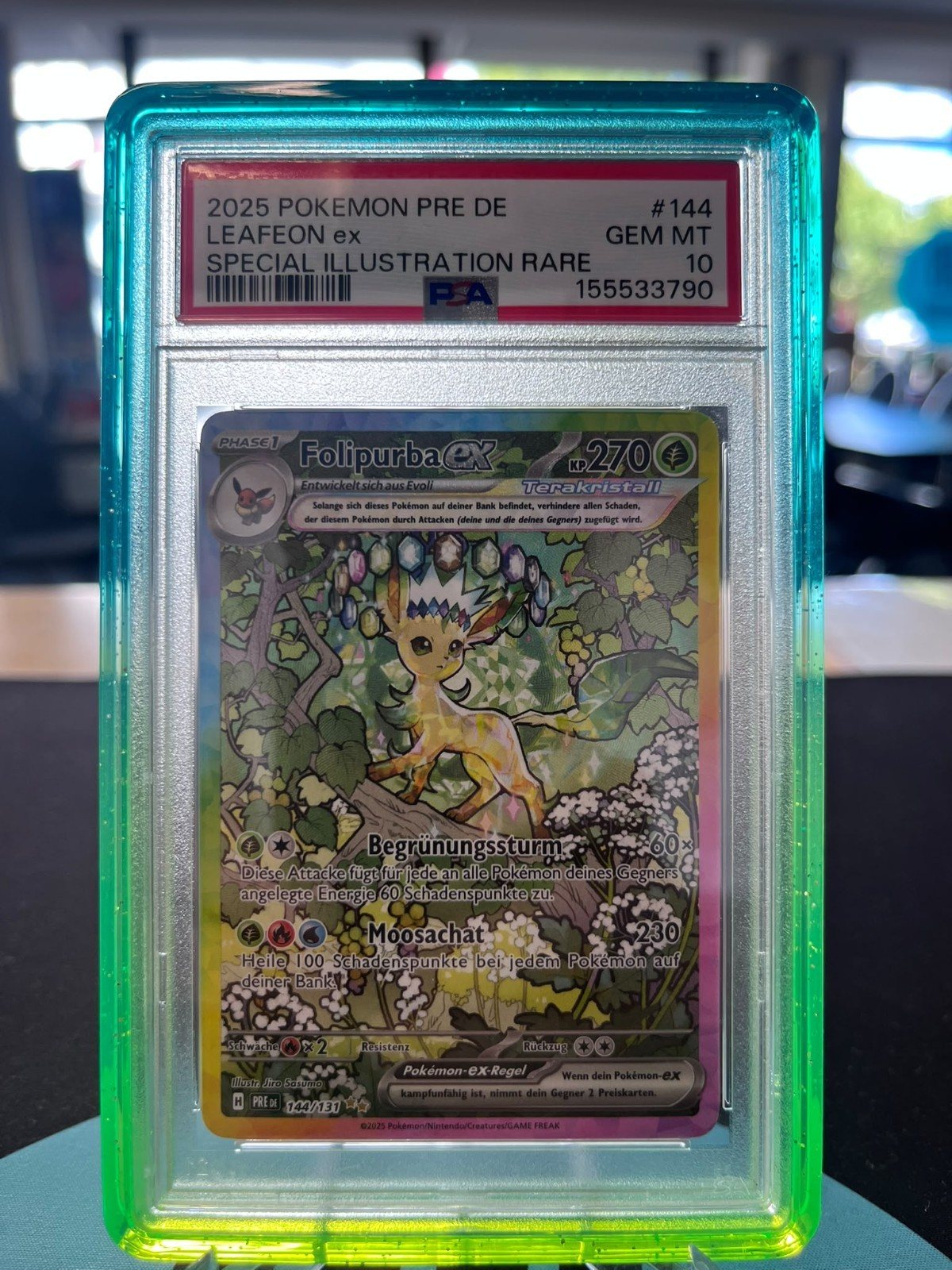 Pokemon Leafeon ex PRE 144 Prismatic Evolutions Deutsch  PSA10 ! /412* – Foto 1